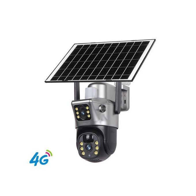Double Lens Solar Powered Camera